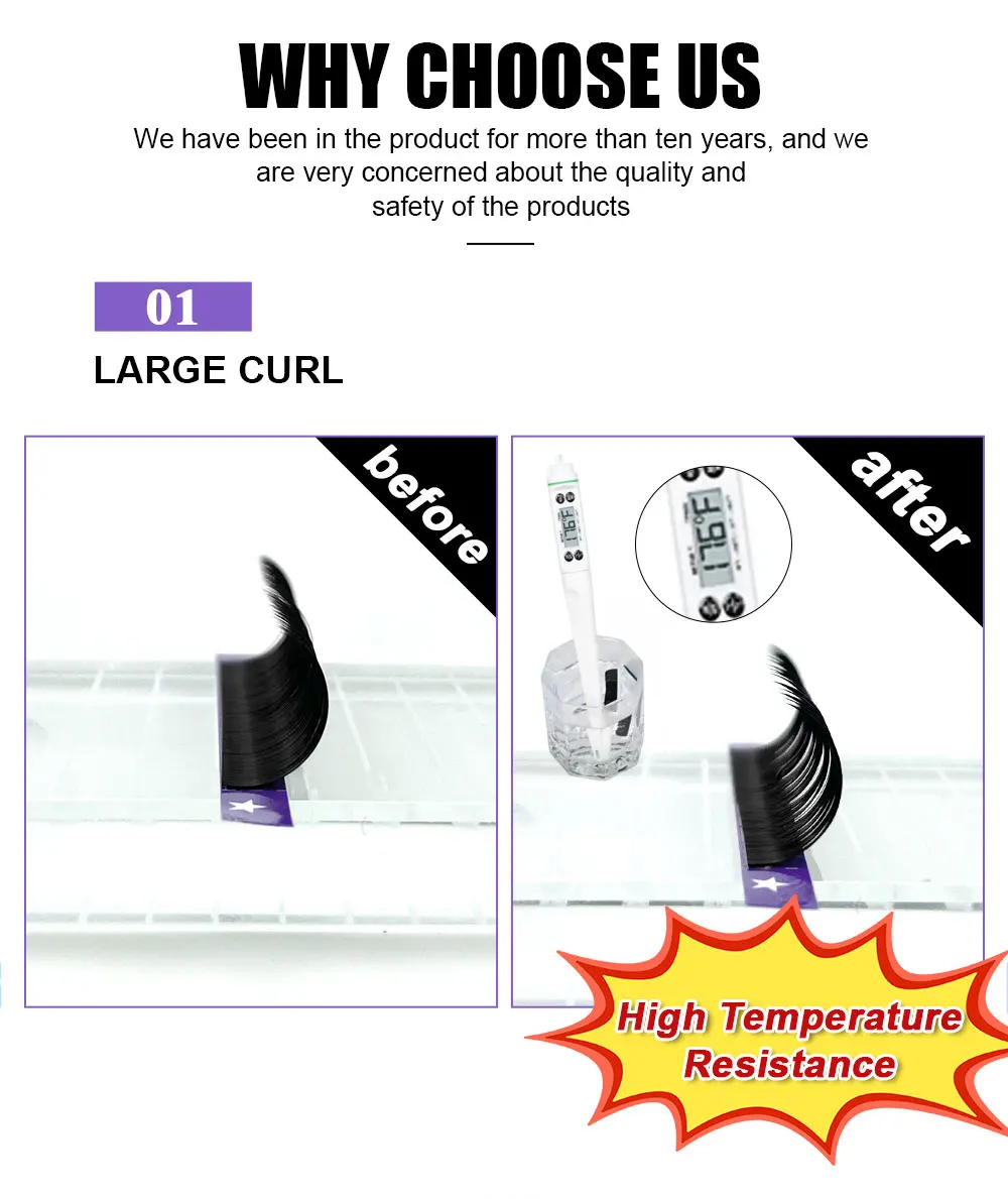 LAKANAKU Natural Premium Individual Volume Eyelash Extensions Handmade Mink Eyelash Private Label Makeup Individual Lashes