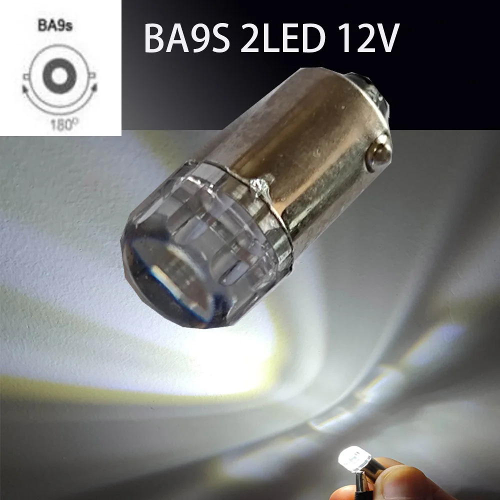 2PCS BA9S T4W LED Car Light Bulb T2W T3W H5W Interior Car LED License Plate Light DC12V 12913 12910 12929 BA9 57 756 1816 1891