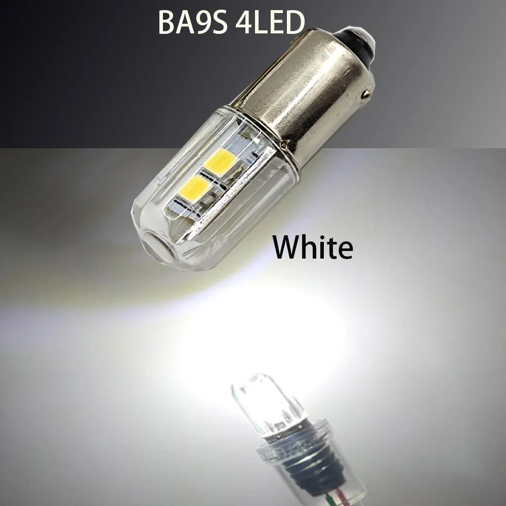 2PCS BA9S T4W LED Car Light Bulb T2W T3W H5W Interior Car LED License Plate Light DC12V 12913 12910 12929 BA9 57 756 1816 1891