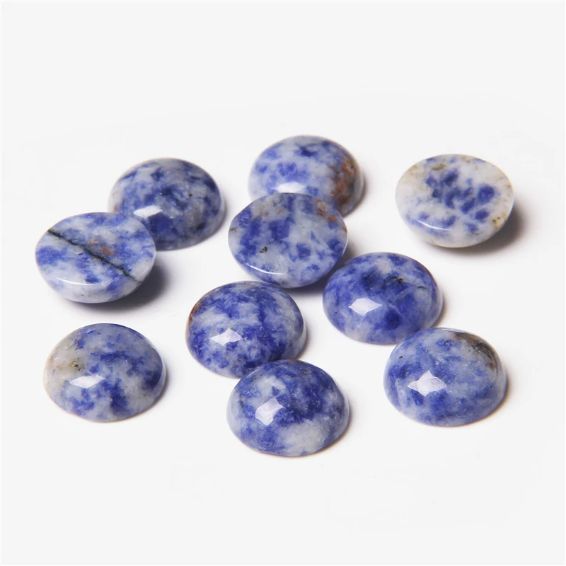 4/6/8/10/12mm Natural Stone Cabochon Round Semi-precious Cameo Fit DIY Ring Earring Bracelet Jewelry Making Finding 10pcs/lot