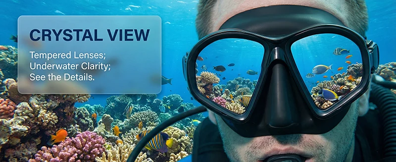 Wet Low Volume Diving Mask Tempered Glass Freedive Mask J-type Diving Mask Snorkel Set with Camera Mount Black