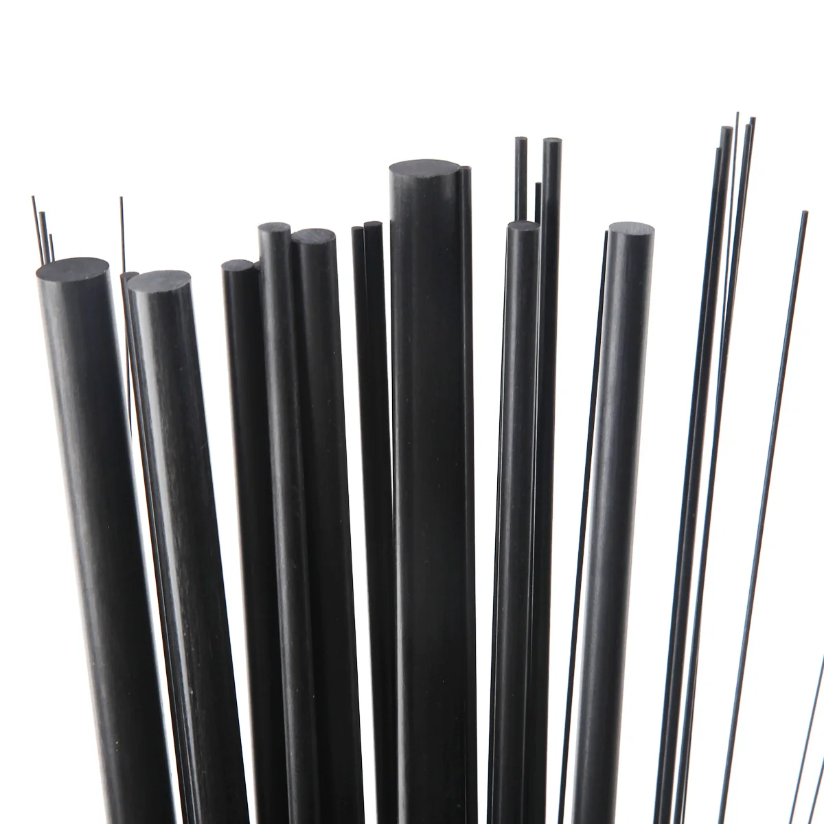 5pcs/10pcs Carbon Fiber Rod Dia 1mm 2mm 3mm 4mm 5mm 6mm Length 500mm 3 Fibra de carbono
