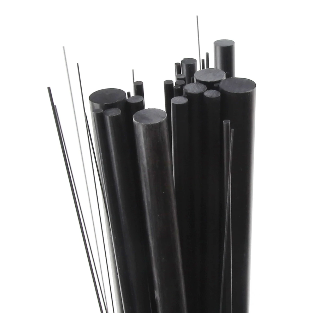5pcs/10pcs Carbon Fiber Rod Dia 1mm 2mm 3mm 4mm 5mm 6mm Length 500mm 3 Fibra de carbono