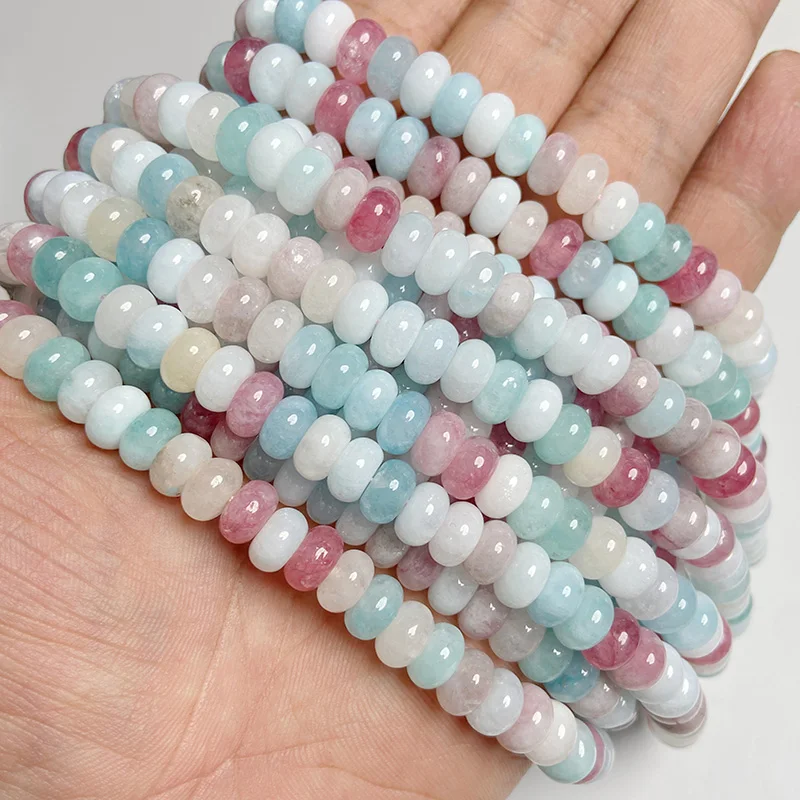 5*8mm Rondelle Stone Beads Chalcedony Natural Jaspers Abacus Beads Jades Loose Beads for Jewelry Making Bracelet DIY Necklace