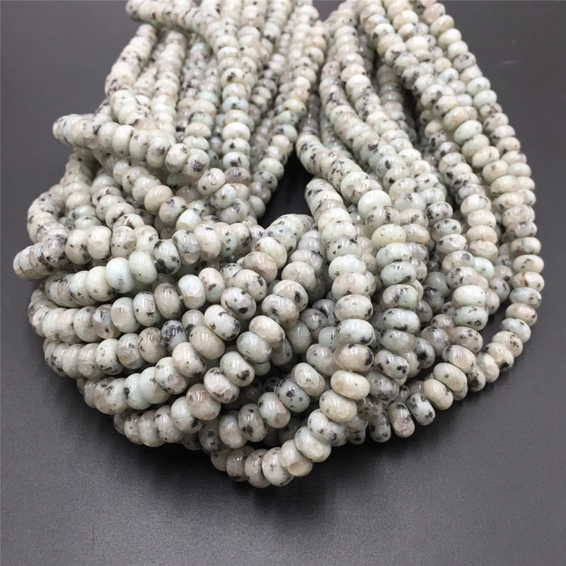 5*8mm Rondelle Stone Beads Chalcedony Natural Jaspers Abacus Beads Jades Loose Beads for Jewelry Making Bracelet DIY Necklace