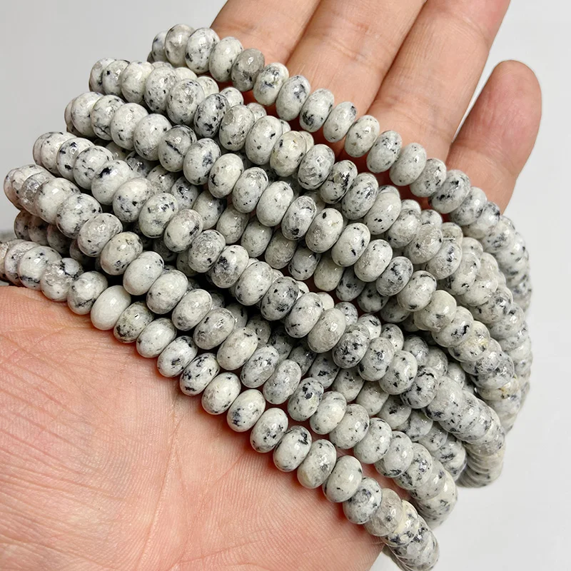 5*8mm Rondelle Stone Beads Chalcedony Natural Jaspers Abacus Beads Jades Loose Beads for Jewelry Making Bracelet DIY Necklace