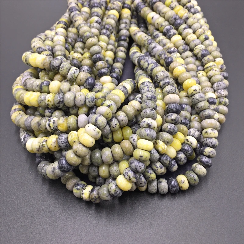 5*8mm Rondelle Stone Beads Chalcedony Natural Jaspers Abacus Beads Jades Loose Beads for Jewelry Making Bracelet DIY Necklace