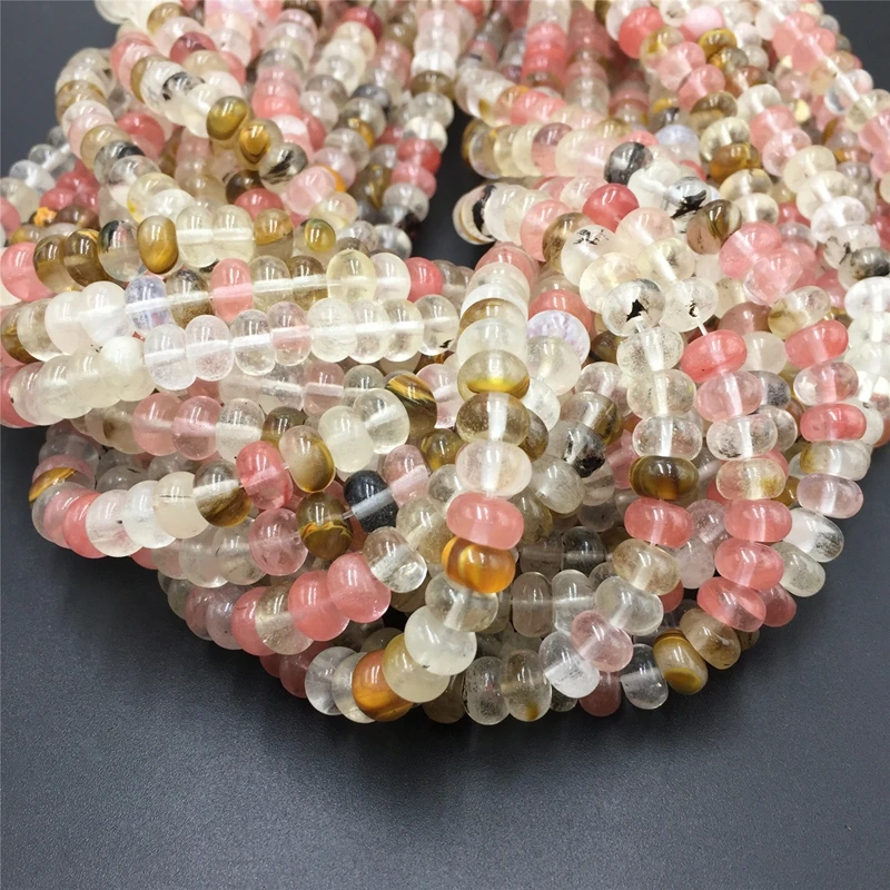 5*8mm Rondelle Stone Beads Chalcedony Natural Jaspers Abacus Beads Jades Loose Beads for Jewelry Making Bracelet DIY Necklace