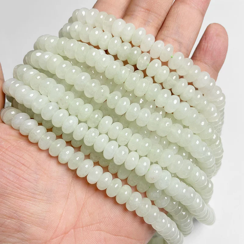 5*8mm Rondelle Stone Beads Chalcedony Natural Jaspers Abacus Beads Jades Loose Beads for Jewelry Making Bracelet DIY Necklace