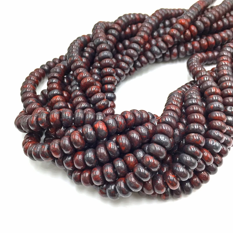 5*8mm Rondelle Stone Beads Chalcedony Natural Jaspers Abacus Beads Jades Loose Beads for Jewelry Making Bracelet DIY Necklace