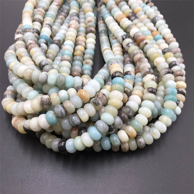 5*8mm Rondelle Stone Beads Chalcedony Natural Jaspers Abacus Beads Jades Loose Beads for Jewelry Making Bracelet DIY Necklace