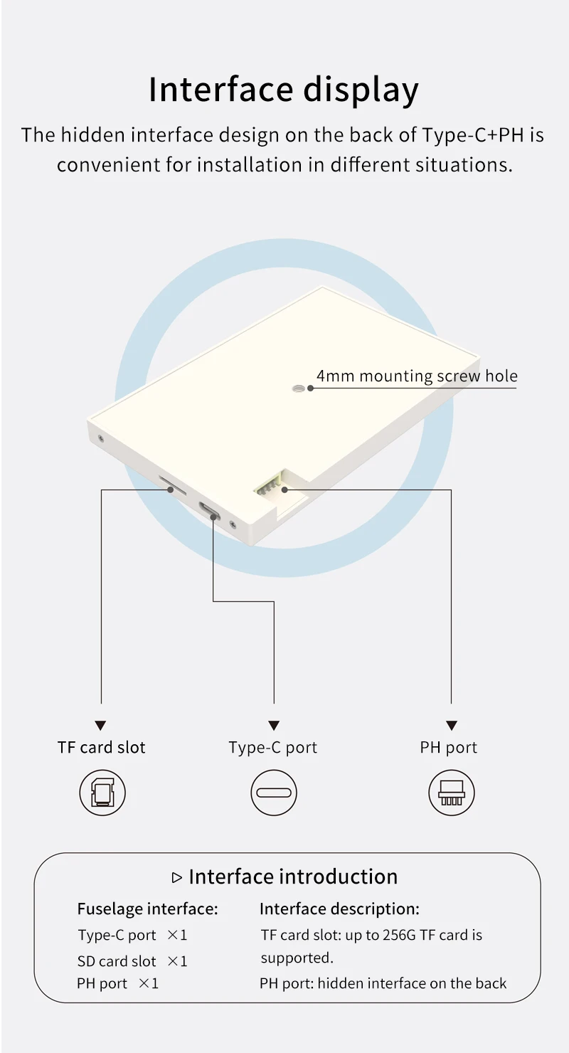 3.5 / 5 Inch IPS Type-C Secondary Screen Mini Computer USB Display CPU GPU RAM HDD Monitor with Holder Metal Case No Use AIDA64