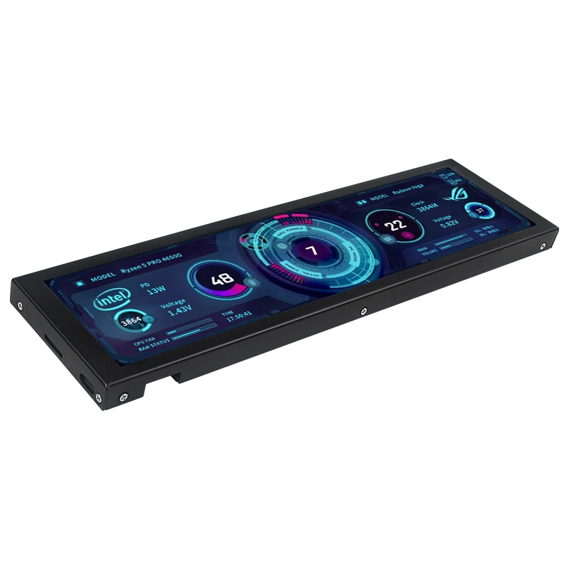 3.5 / 5 Inch IPS Type-C Secondary Screen Mini Computer USB Display CPU GPU RAM HDD Monitor with Holder Metal Case No Use AIDA64