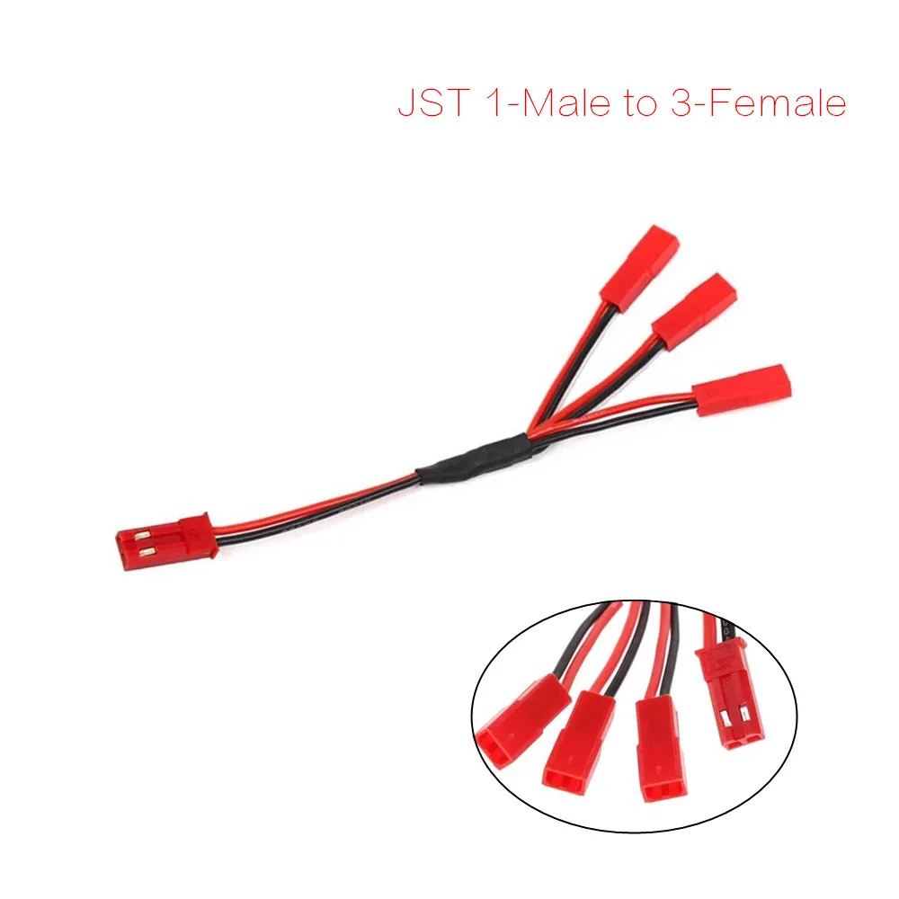 1PCS JST Plug Y Cable Male to 2-Female(10cm/15cm/30cm)22AWG Wire for DIY RC Lipo/NiMh Battery Connection