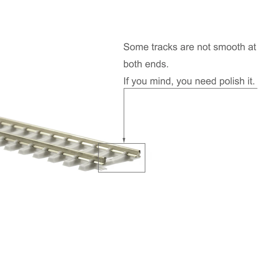 Evemodel 1pc/2pcs/5pcs Model Train 1:87 Railroad Cupronickel Tracks Flexible Rail Code 100 with Sleeper HO Scale 50cm HP17HO