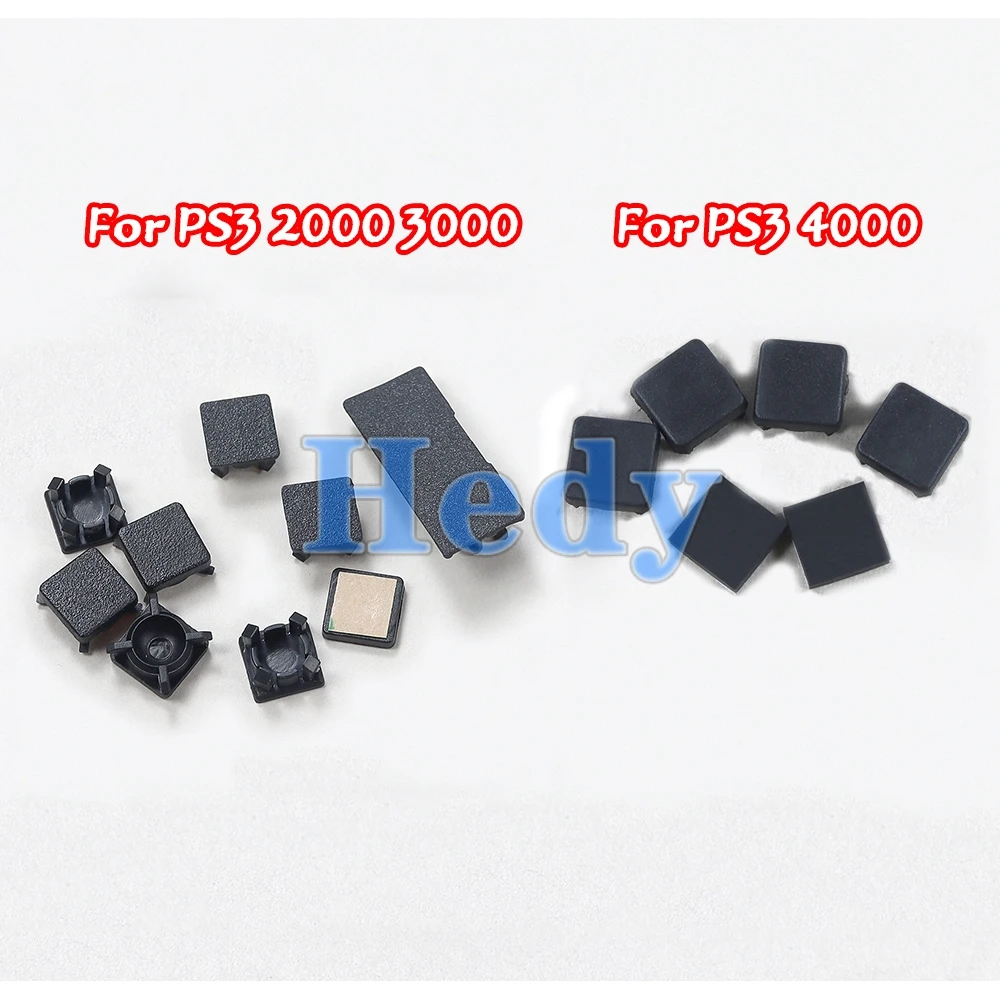 2sets Rubber Feet Full Set Dust Plug Cover Screw Plastic Plug Feet Cover For PS3 Slim 2000 3000 4000 Console