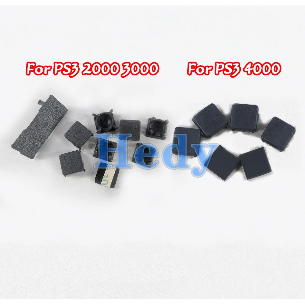 2sets Rubber Feet Full Set Dust Plug Cover Screw Plastic Plug Feet Cover For PS3 Slim 2000 3000 4000 Console