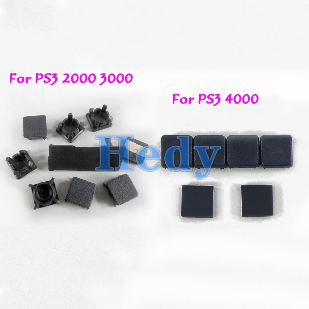2sets Rubber Feet Full Set Dust Plug Cover Screw Plastic Plug Feet Cover For PS3 Slim 2000 3000 4000 Console