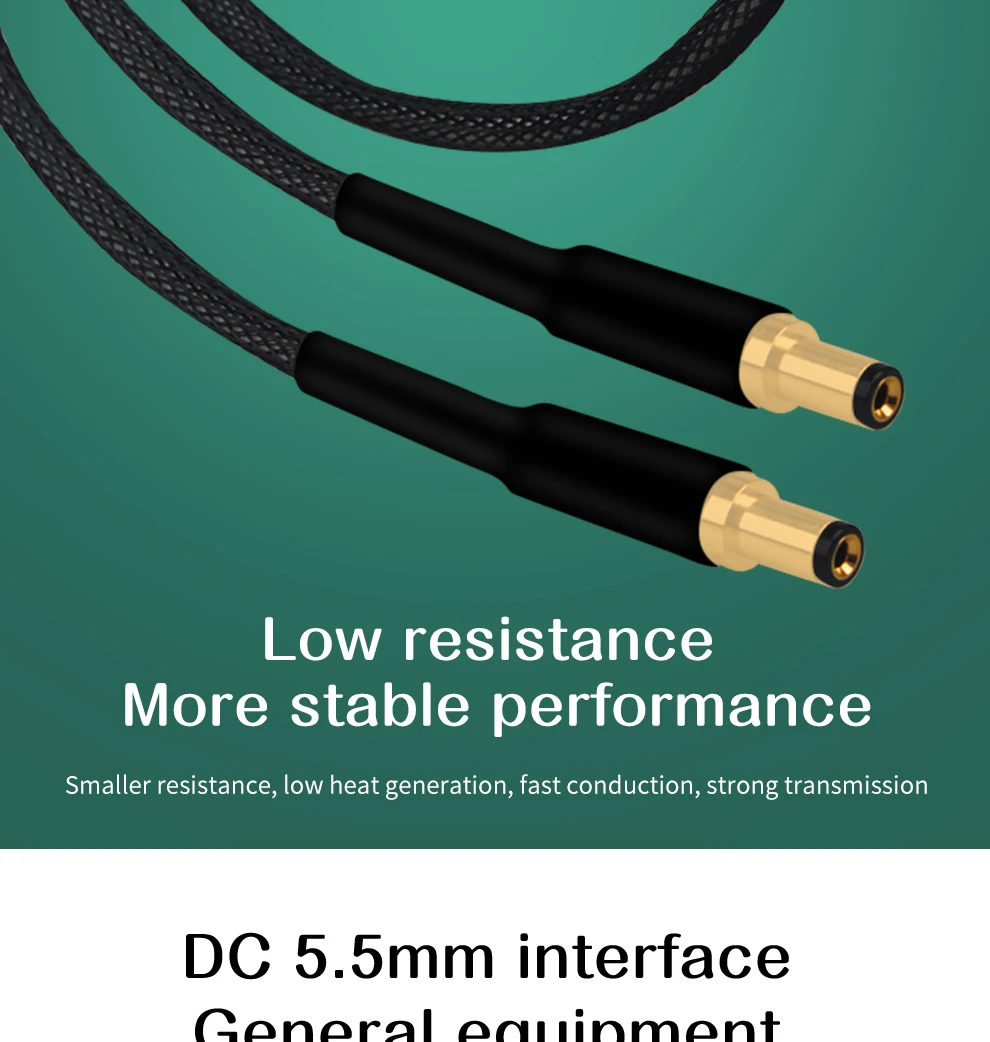 OCC High-Fidelity DC Power Cable USB A-2.5mm/2.1mm HiFi Dedicated Audiophile Audio DC2.5-2.1 DC USB Audio Cable