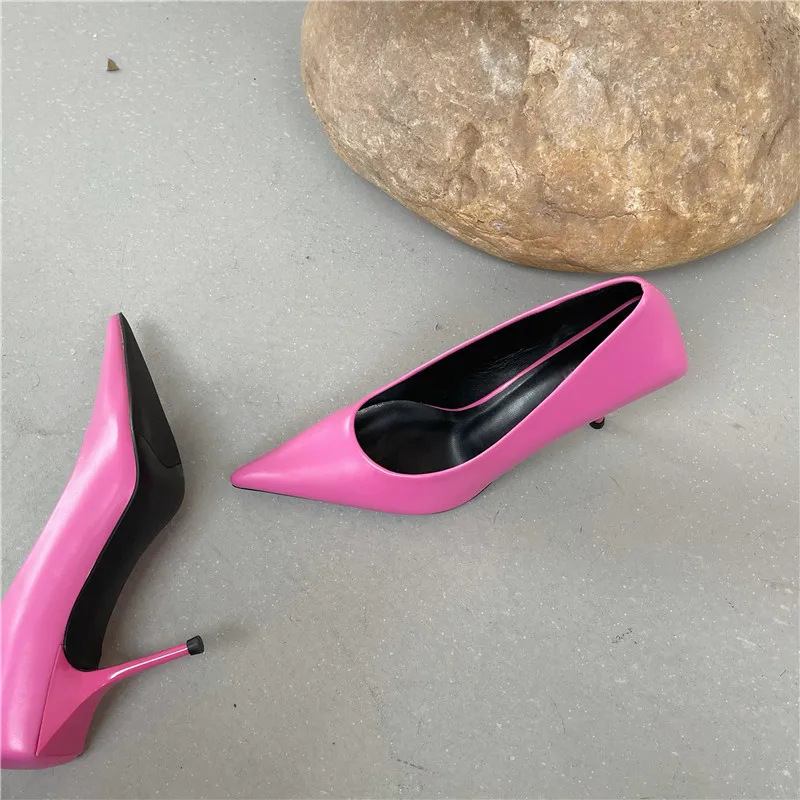 Eilyken High Quality Pu Leather New Sexy Shallow Pointed Toe Woman Pumps Thin High Heels Fashion Dress Sandals Ladies Shoes