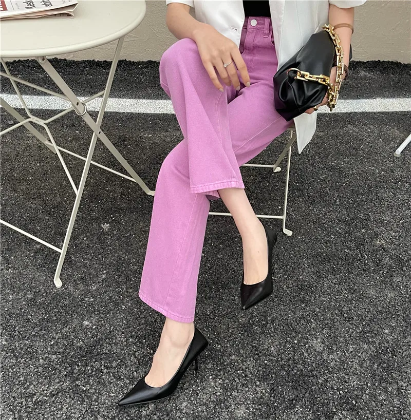 Eilyken High Quality Pu Leather New Sexy Shallow Pointed Toe Woman Pumps Thin High Heels Fashion Dress Sandals Ladies Shoes