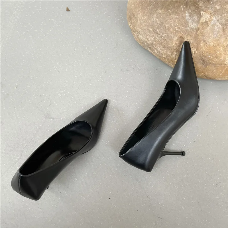 Eilyken High Quality Pu Leather New Sexy Shallow Pointed Toe Woman Pumps Thin High Heels Fashion Dress Sandals Ladies Shoes