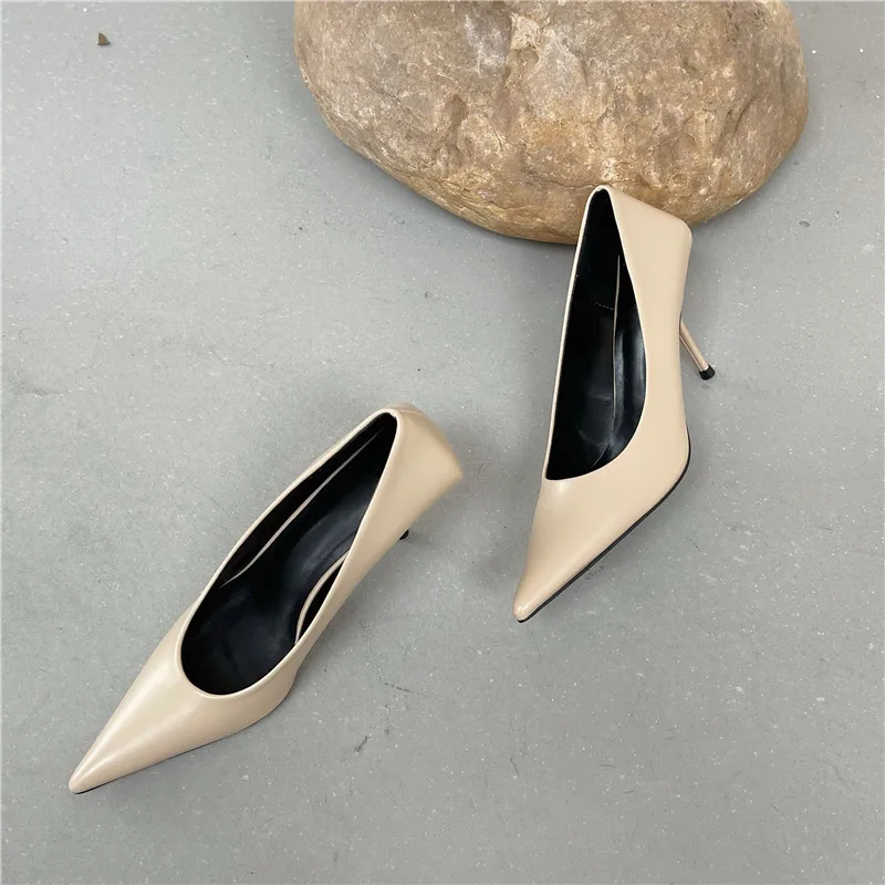 Eilyken High Quality Pu Leather New Sexy Shallow Pointed Toe Woman Pumps Thin High Heels Fashion Dress Sandals Ladies Shoes