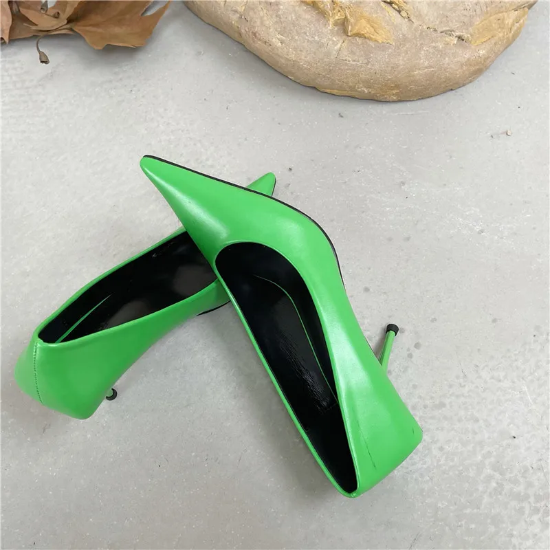 Eilyken High Quality Pu Leather New Sexy Shallow Pointed Toe Woman Pumps Thin High Heels Fashion Dress Sandals Ladies Shoes