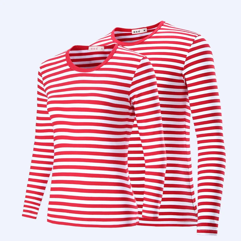 Men t-shirt for men clothing harajuku Women's t-shirt Slim Fit cotton Stripe Long sleeve tshirt Plus Size fashion T-shirts top