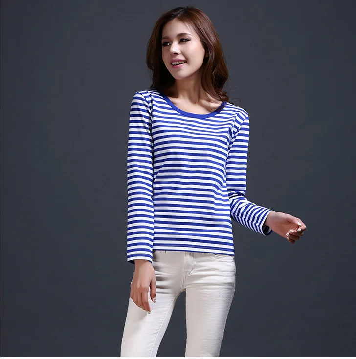 Men t-shirt for men clothing harajuku Women's t-shirt Slim Fit cotton Stripe Long sleeve tshirt Plus Size fashion T-shirts top