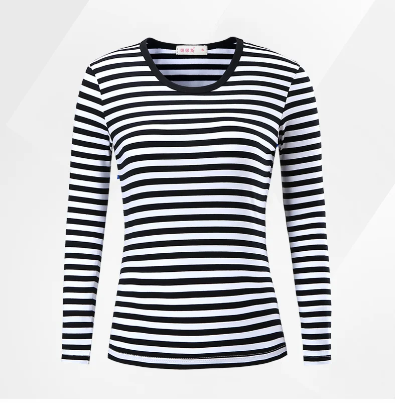 Men t-shirt for men clothing harajuku Women's t-shirt Slim Fit cotton Stripe Long sleeve tshirt Plus Size fashion T-shirts top