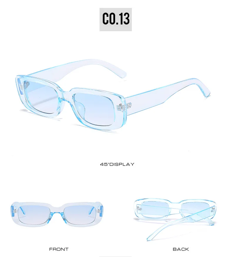 OEC CPO Small Square Sunglasses Women Plastic Frame Orange Gradient Sunglasses Female Trendy Brand Designer Eyeglasses UV400