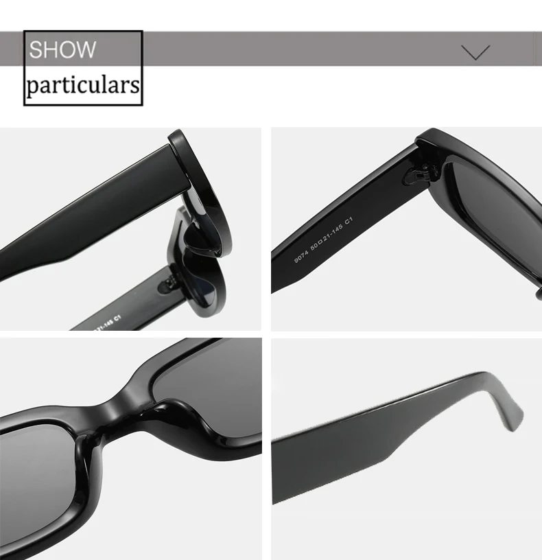 OEC CPO Small Square Sunglasses Women Plastic Frame Orange Gradient Sunglasses Female Trendy Brand Designer Eyeglasses UV400