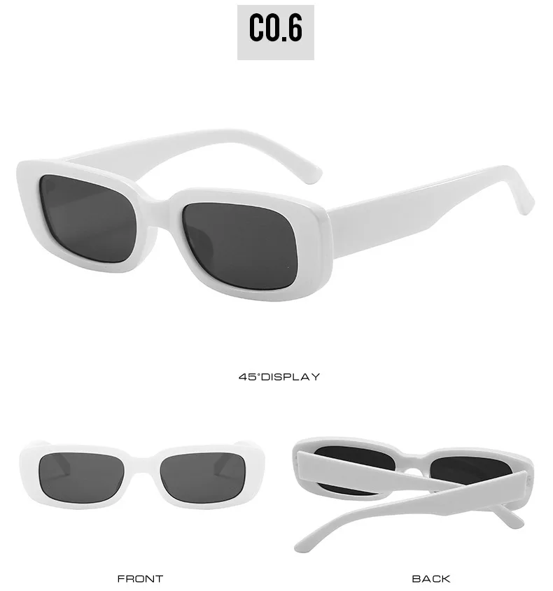 OEC CPO Small Square Sunglasses Women Plastic Frame Orange Gradient Sunglasses Female Trendy Brand Designer Eyeglasses UV400