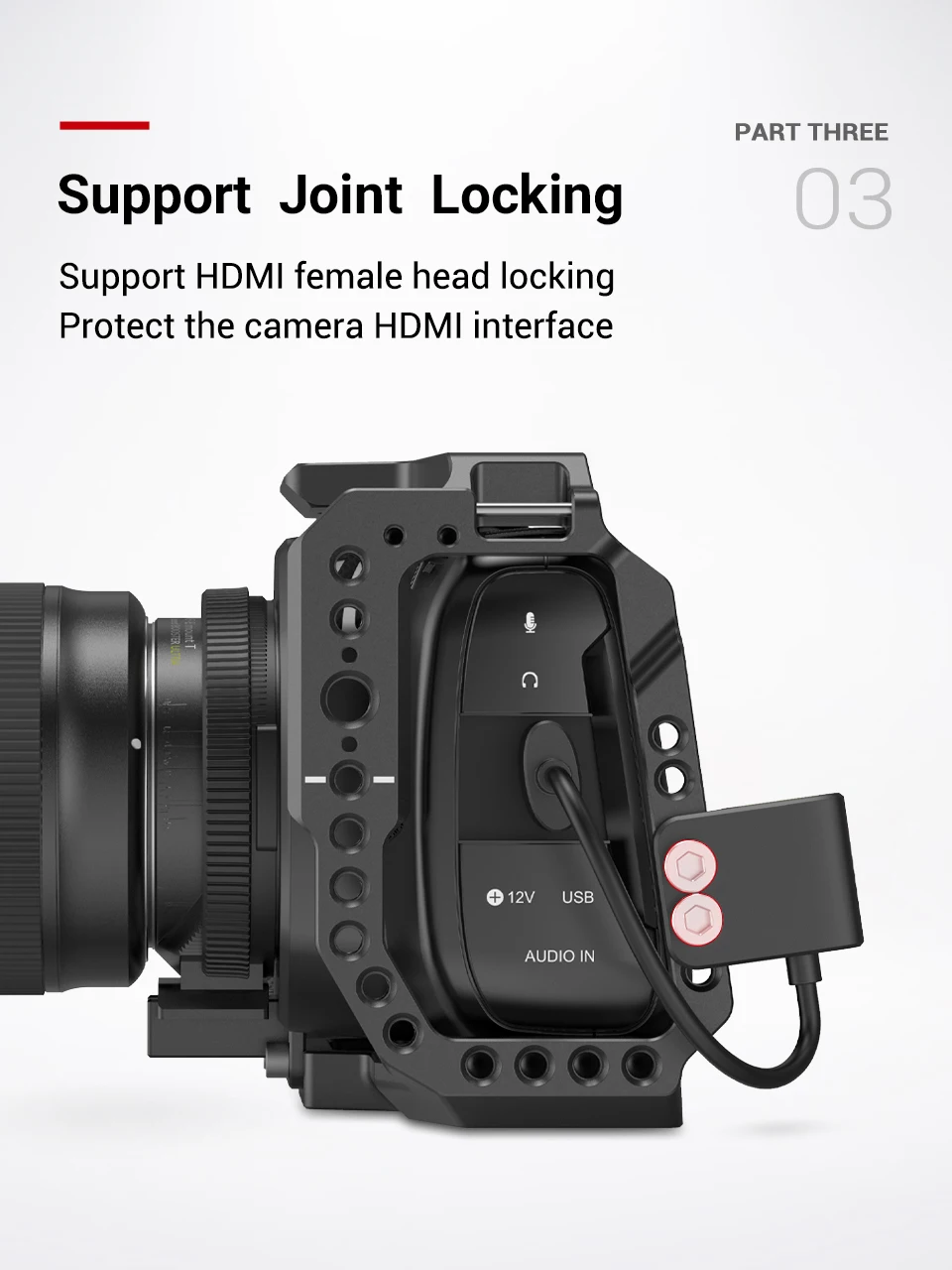 SmallRig Ultra Slim 4K Adapter Cable A to A/C to A /D TO A for BMPCC 4K 6K for Sony A7SIII for Panasonic 3019/3020/3021