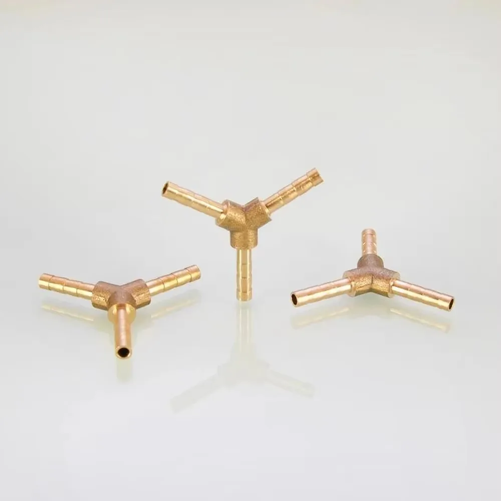 4 5 6 8 10 12 14 16 25mm Hose Barb Reudcer Y Shaped 3 Ways Brass Pipe Fitting Splitter Coupler Adapter Connector Water Gas Oil