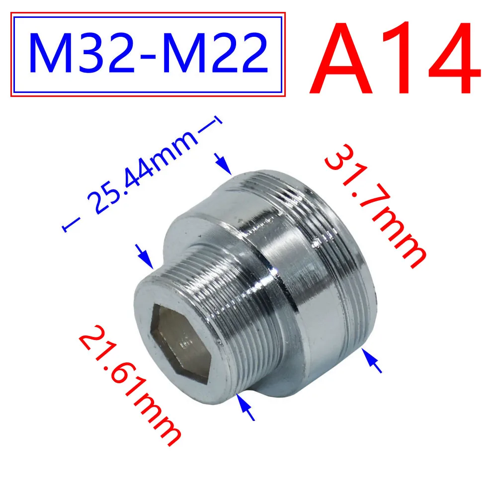 Silver 1/2"/M16/M17/M18/M19/M20/M22/M24/M28/M32 Thread Connector Brass Adapter For Water Faucet Copper Fittings