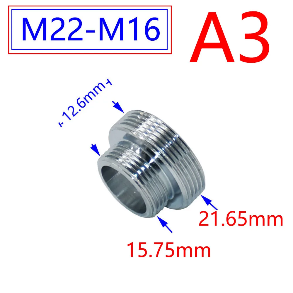 Silver 1/2"/M16/M17/M18/M19/M20/M22/M24/M28/M32 Thread Connector Brass Adapter For Water Faucet Copper Fittings