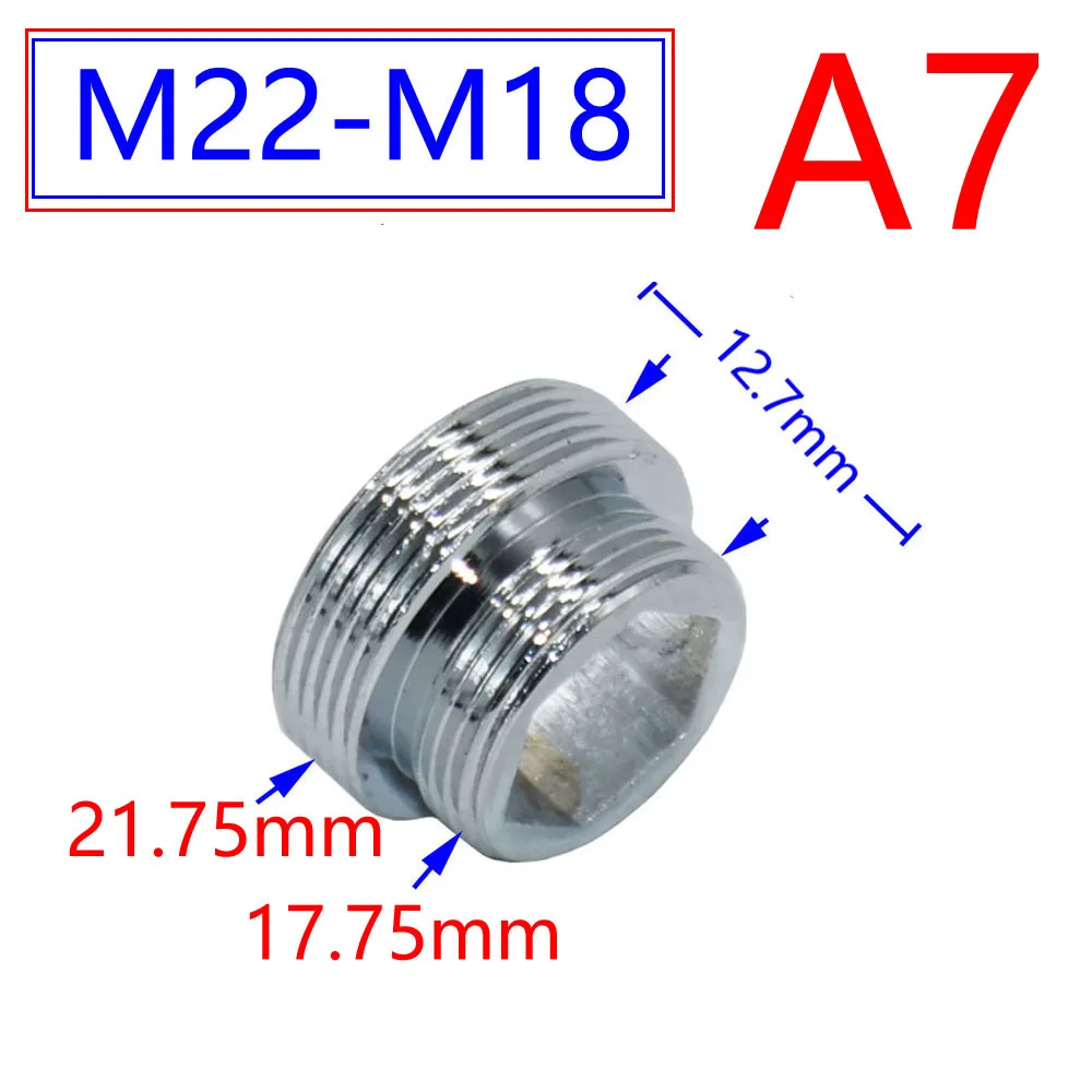 Silver 1/2"/M16/M17/M18/M19/M20/M22/M24/M28/M32 Thread Connector Brass Adapter For Water Faucet Copper Fittings