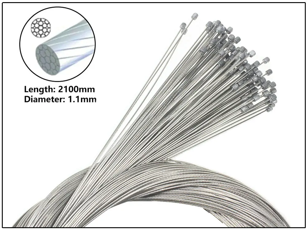 Bicycle Shift Cables Mountain Road Bike Shift Inner Cable Grinding Stainless Steel Derailleur Cable 2100x1.1mm Bike Accessories