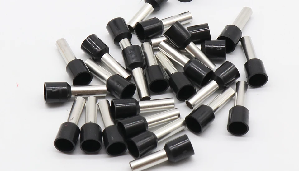 E6012 Tube insulating terminals 6MM2 100PCS/Pack Cable Wire Connector Insulating Crimp Terminal Insulated Connector E-