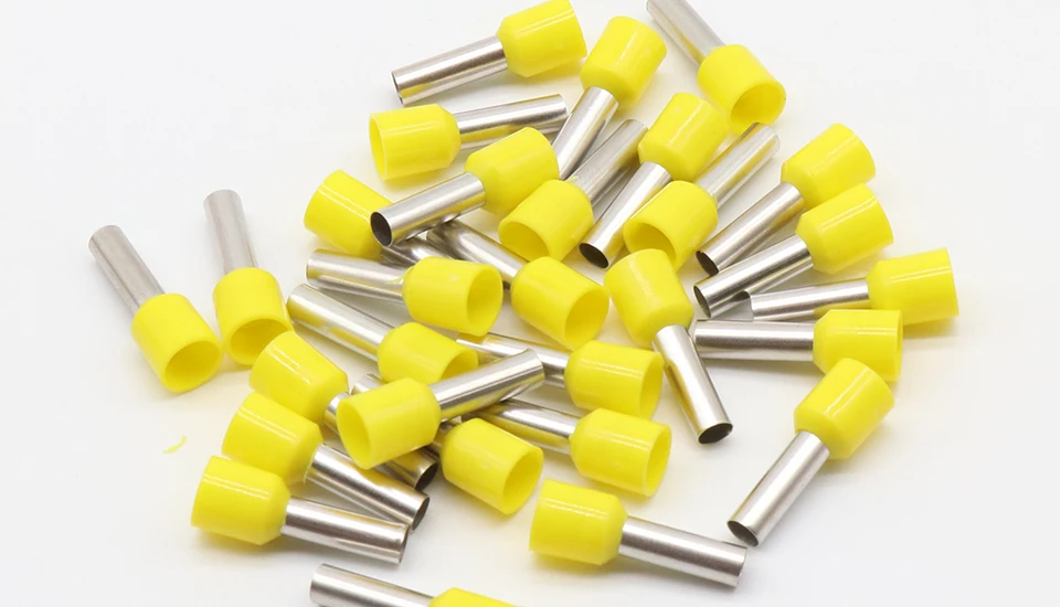 E6012 Tube insulating terminals 6MM2 100PCS/Pack Cable Wire Connector Insulating Crimp Terminal Insulated Connector E-
