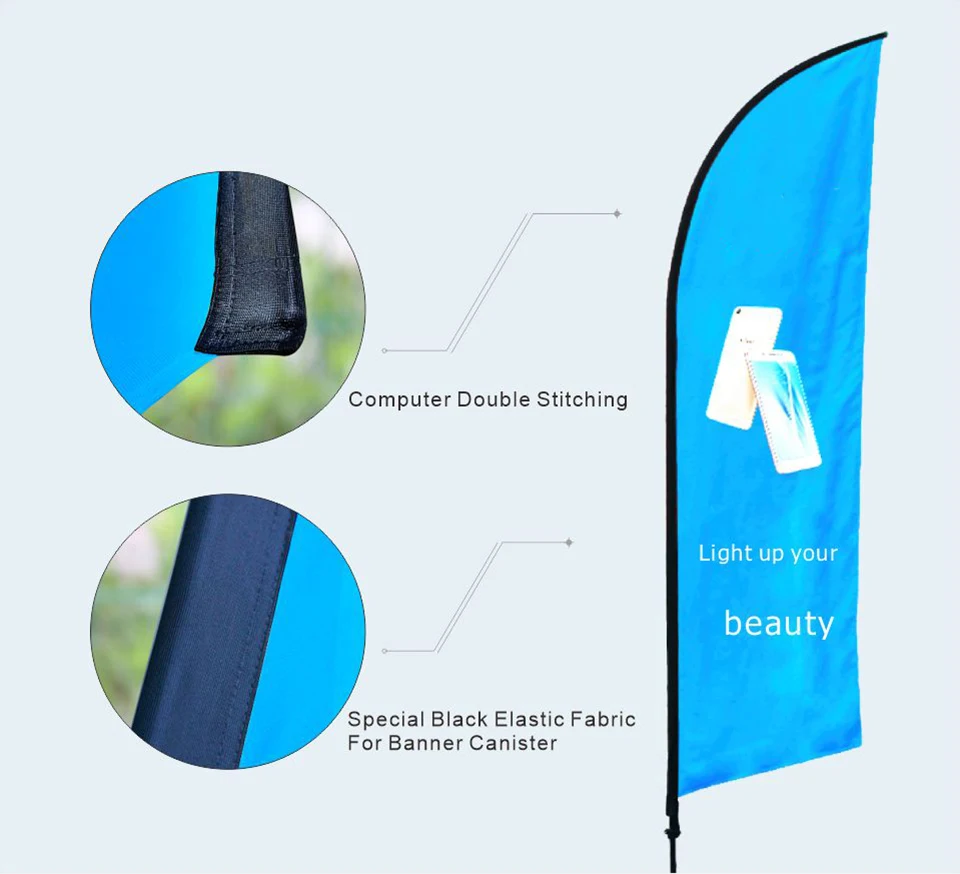 Beach Feather Flag Graphic Customized Printing Banner Free Design Promotion Opening Celebration Outdoor Advertising Decoration
