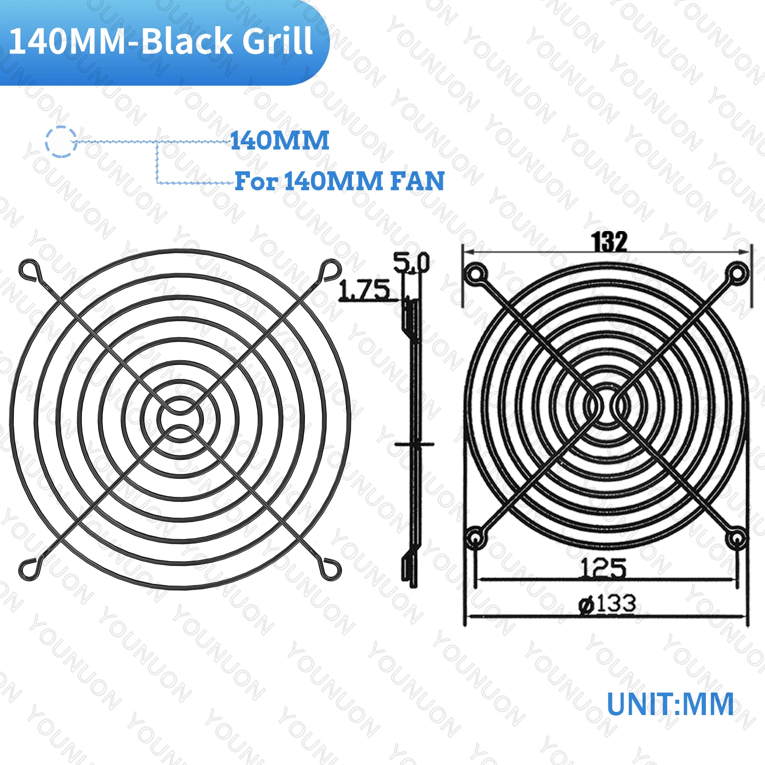 2PCS/5PCS 60mm 80mm 90mm 92mm 120mm 140mm Fan Grills Metal Mesh Finger Guard Protective Net Fan Grill Computer Case Fan Grill