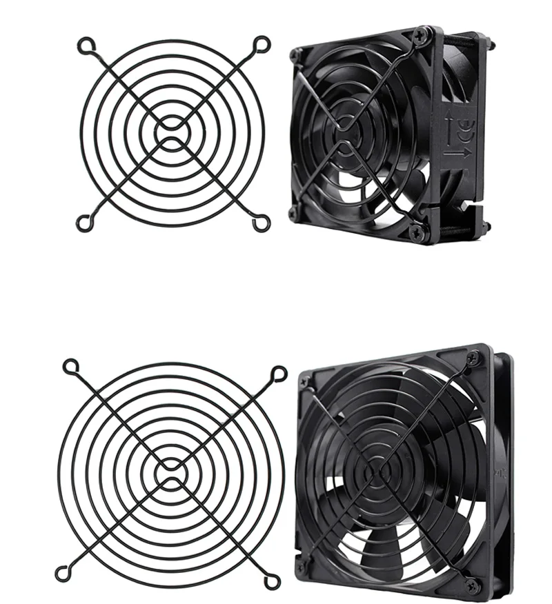 2PCS/5PCS 60mm 80mm 90mm 92mm 120mm 140mm Fan Grills Metal Mesh Finger Guard Protective Net Fan Grill Computer Case Fan Grill