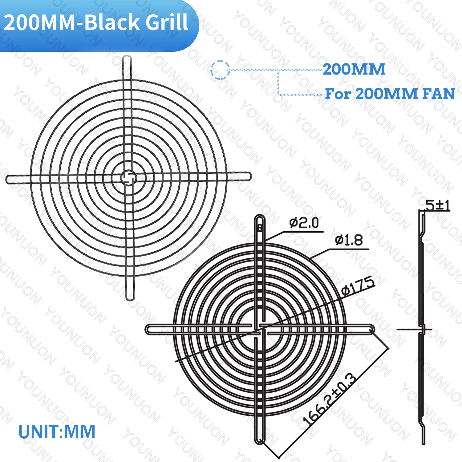 2PCS/5PCS 60mm 80mm 90mm 92mm 120mm 140mm Fan Grills Metal Mesh Finger Guard Protective Net Fan Grill Computer Case Fan Grill