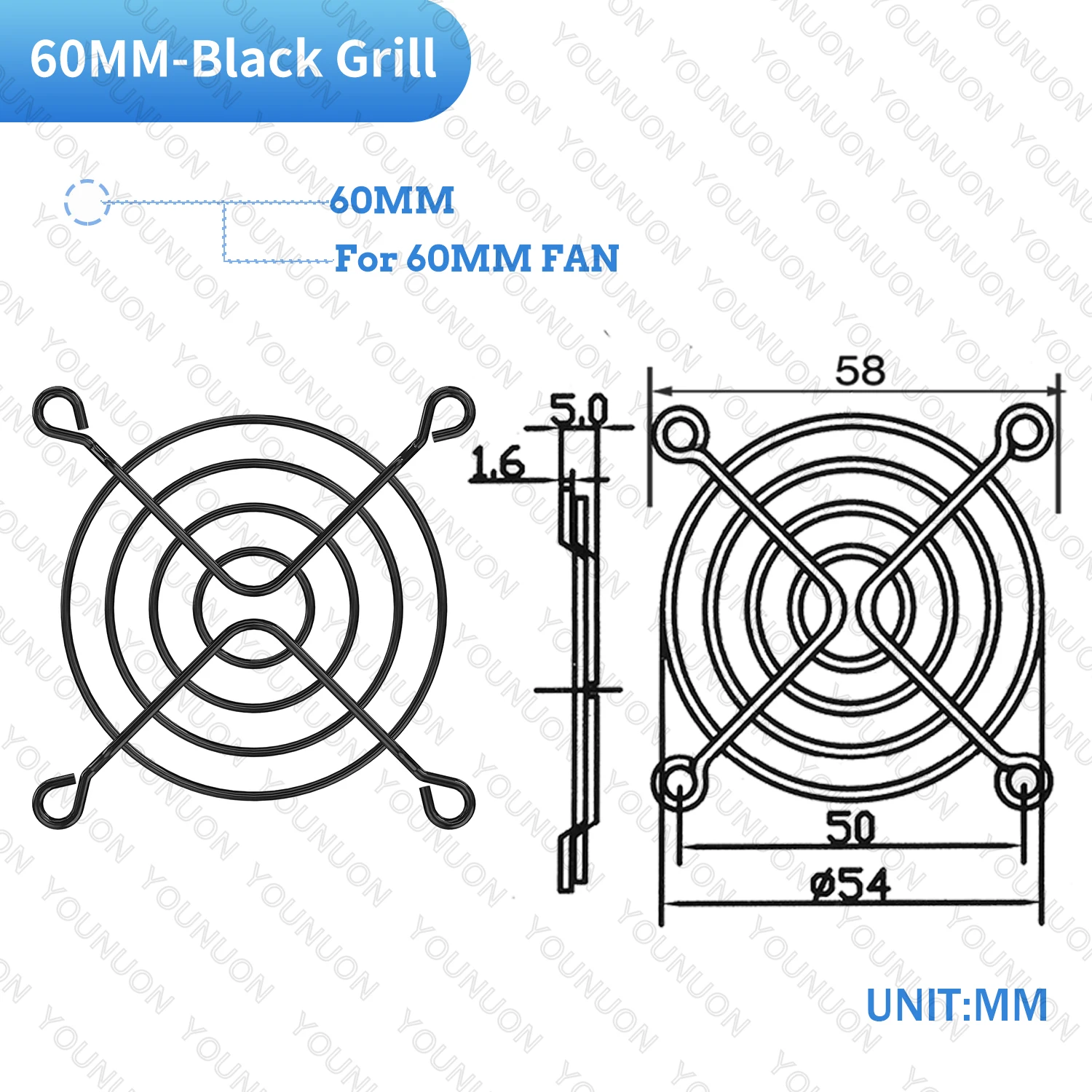 2PCS/5PCS 60mm 80mm 90mm 92mm 120mm 140mm Fan Grills Metal Mesh Finger Guard Protective Net Fan Grill Computer Case Fan Grill