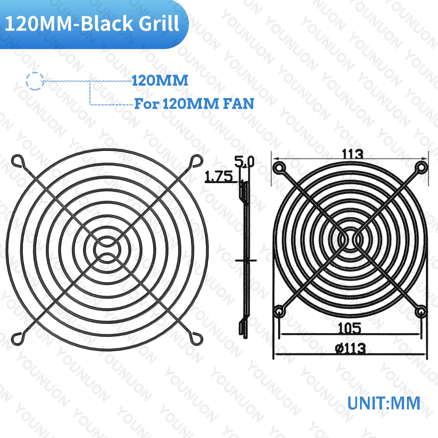 2PCS/5PCS 60mm 80mm 90mm 92mm 120mm 140mm Fan Grills Metal Mesh Finger Guard Protective Net Fan Grill Computer Case Fan Grill