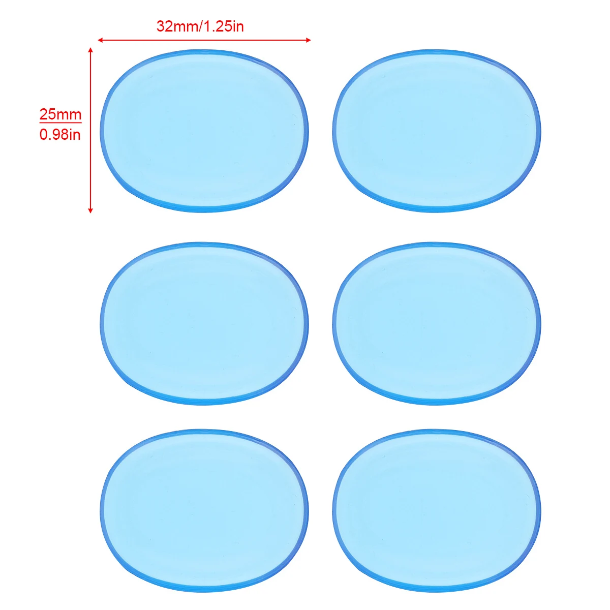 6/12/24Pcs Drum Mute Pad Transparent Silicone Jazz Snare Drum Muffler 3 Colors Optional/A Great Assistant for Drum Set Players