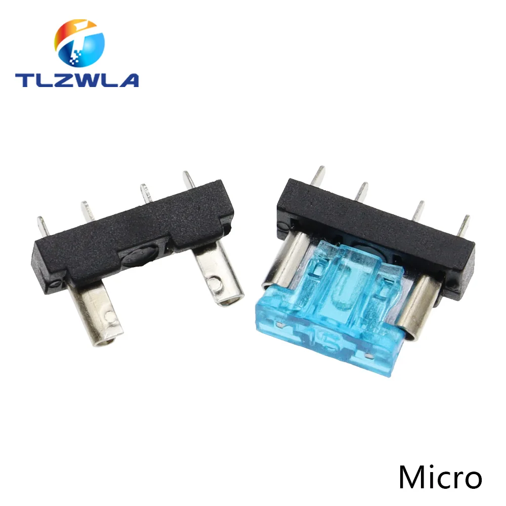 10PCS Car Fuse Holder PCB Board Standard Mini Micro Small Blade Auto Automotive Boat 32V For PCB Board Safety Clip Insertion Typ